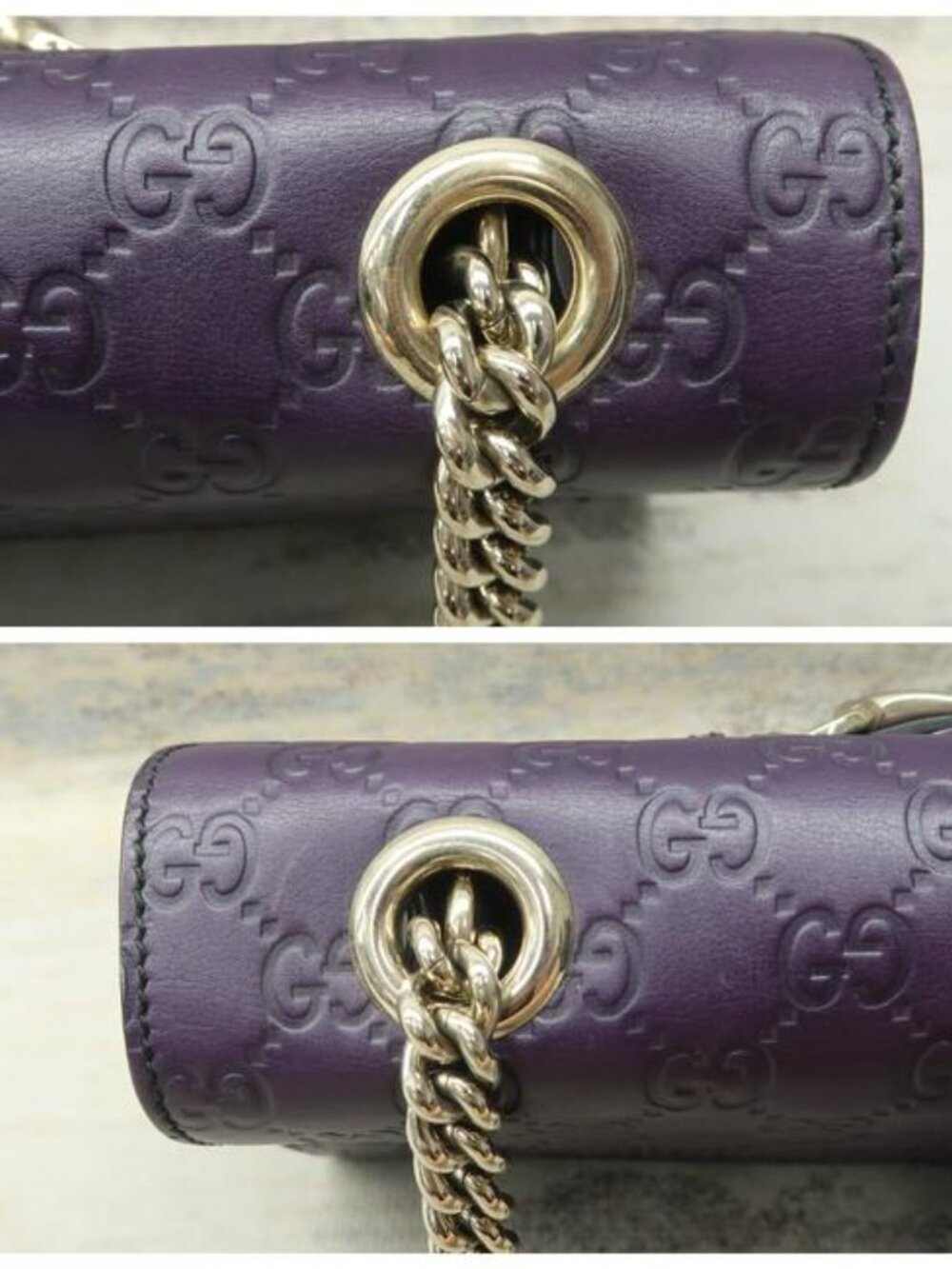 Gucci Emily Purple Guccissima Leather Medium Shoulder Bag - Picture 5 of 13